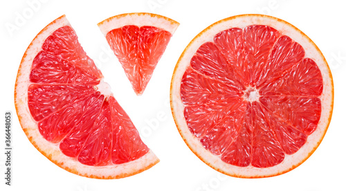 Fényképezés Grapefruit slice isolated