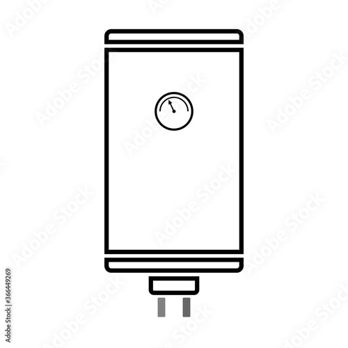 Electric Water Heater. Boiler In The Flat Style