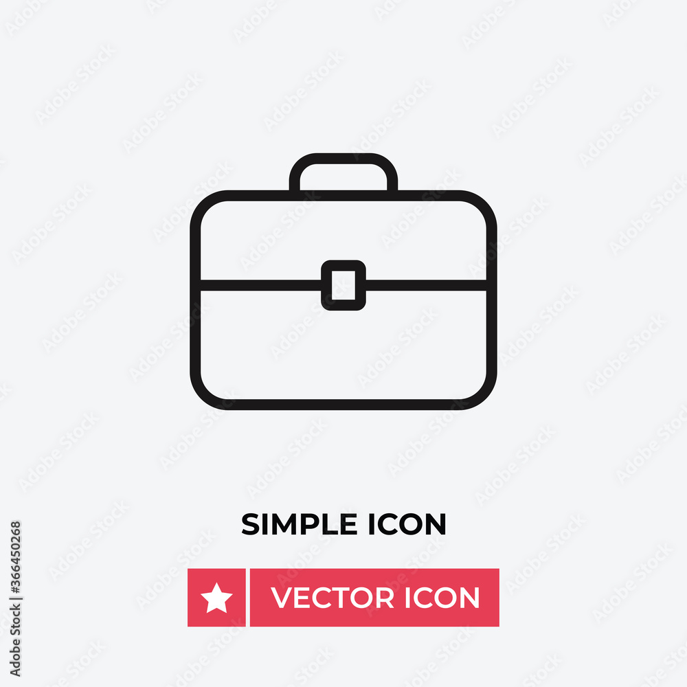 Briefcase icon vector. Suitcase sign Briefcase icon vector. Suitcase sign