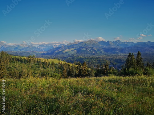 Bukowina Podhale Poland. View of the Tatra Mountains from Bukowina Tatrzanska.