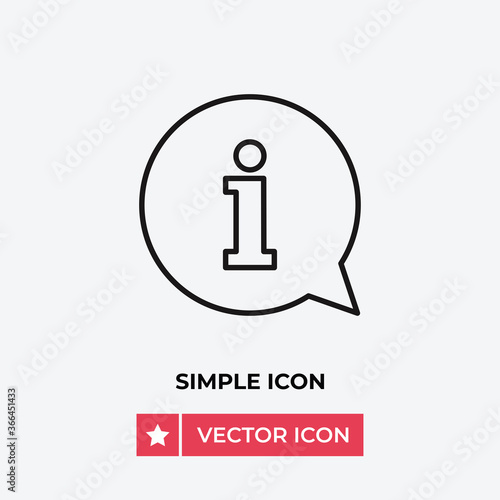 Information icon vector. Info sign