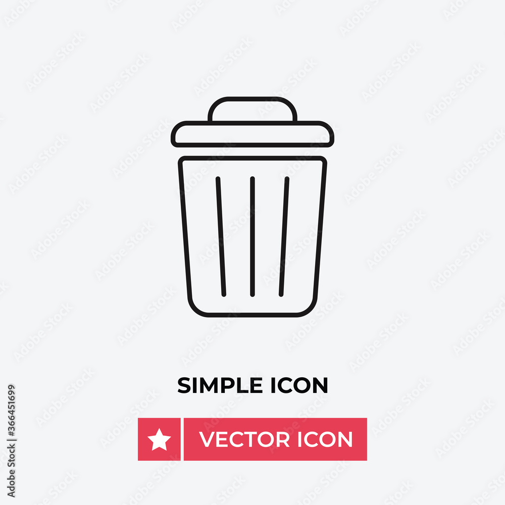 Trash can icon vector. Garbage sign Trash can icon vector. Garbage sign