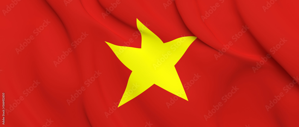National Fabric Wave Closeup Flag of Vietnam National Fabric Wave Closeup Flag of Vietnam