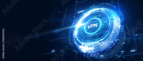 Business, Technology, Internet and network concept. VPN network security internet privacy encryption concept. 3D illustration.