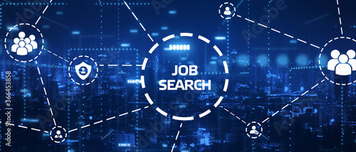 Business, Technology, Internet and network concept. Job Search human resources recruitment career.3D illustration. © putilov_denis