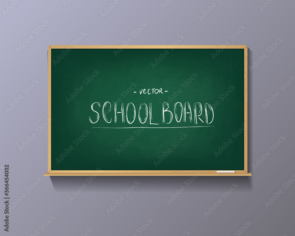 School board illustration with hand-drawn text on it. Green school chalkboard. - Vector School board illustration with hand-drawn text on it. Green school chalkboard. - Vector