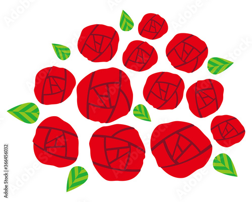赤いバラの花のベクターイラスト