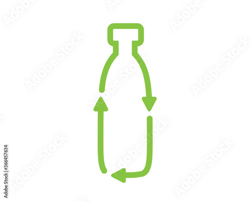 Recycle icon. Recycle bottle vector design. 