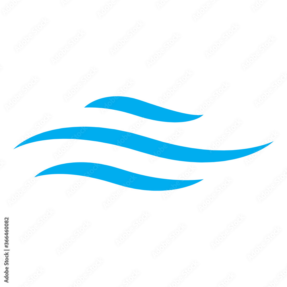 Water wave icon isolated on white background. Flat water wave icon for web site, design template and logo. Creative abstract concept, vector illustration Water wave icon isolated on white background. Flat water wave icon for web site, design template and logo. Creative abstract concept, vector illustration