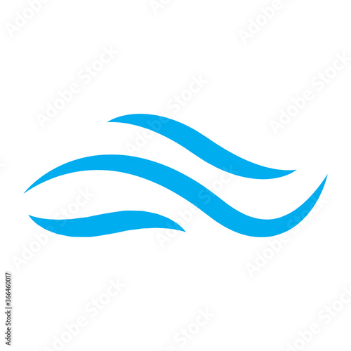 Wallpaper Mural Water wave icon isolated on white background. Flat water wave icon for web site, design template and logo. Creative abstract concept, vector illustration Torontodigital.ca