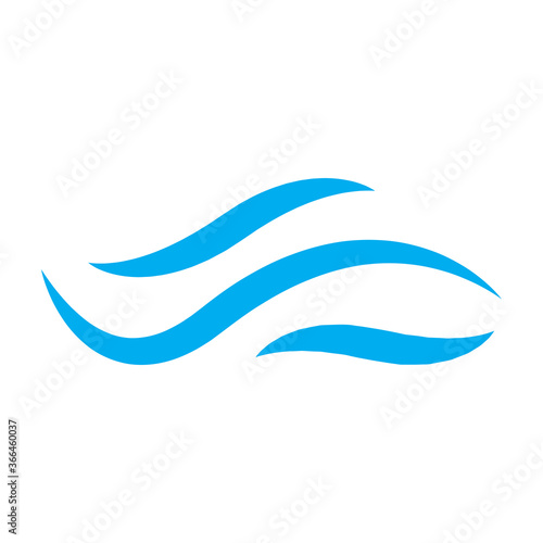 Free Download Water wave icon isolated on white background. Flat water wave icon for web site, design template and logo. Creative abstract concept, vector illustration - GFXLoad