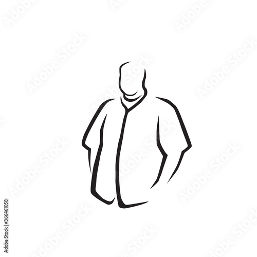 fat silhouette vector men for the food fashion industry and others