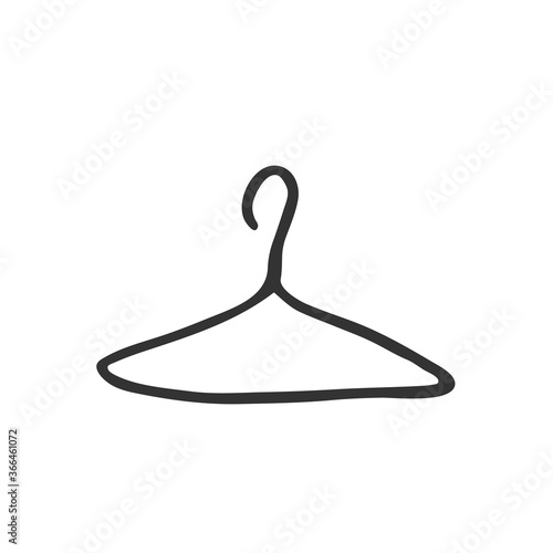 Clothes Hanger Icon Vector Illustration Logo Template Isolated on White Background.