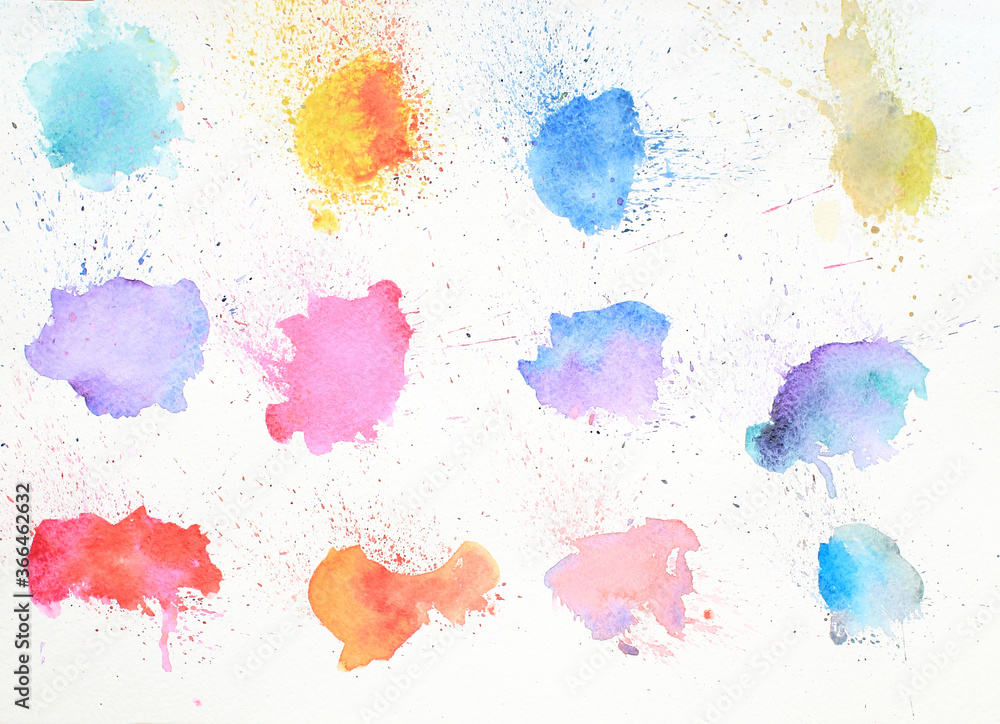 Abstract design watercolor picture painting illustration background 