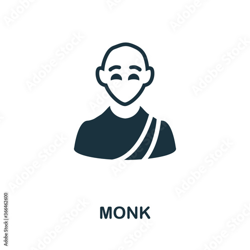 Monk icon. Simple element from religion collection. Creative Monk icon for web design, templates, infographics and more