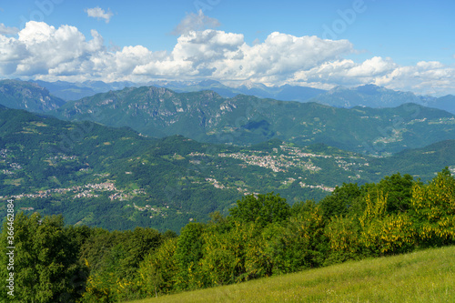 Mountain landscape at Valcava pass, in Lecco province