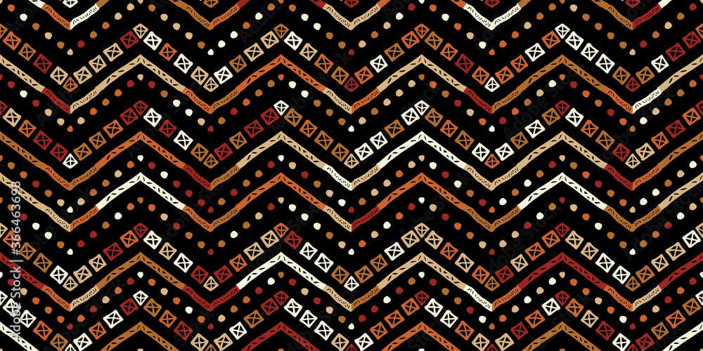 Retro zigzag african style pattern. Chevron design