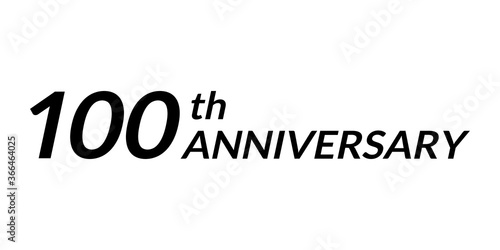100 years anniversary logo. 100th birthday celebration icon. Vector illustration.