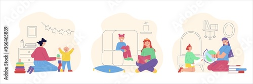 Babysitter Flat Compositions Set 