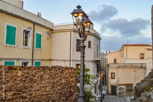 Houses and rooftops in Castelsardo, Sardinia