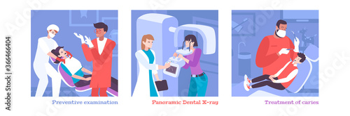 Dentistry Square Compositions Set