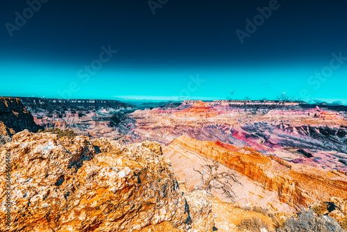 Amazing natural geological formation - Grand Canyon in Arizona, Southern Rim.