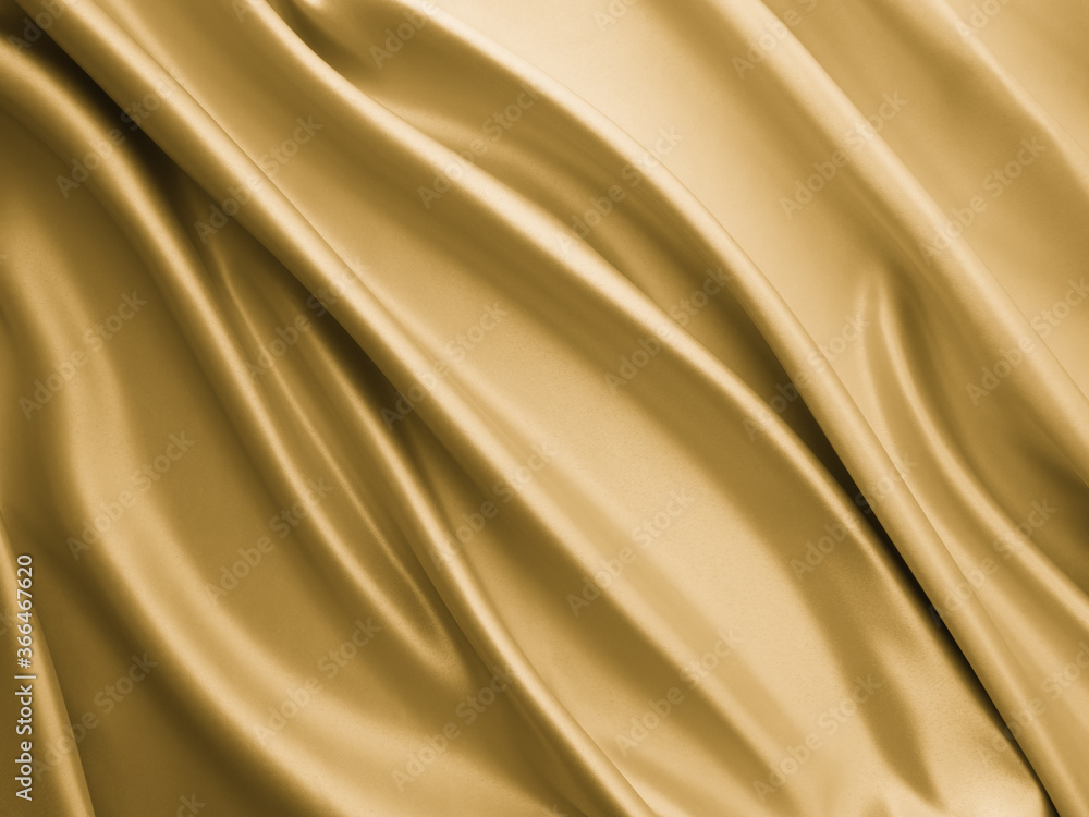 Beautiful smooth elegant wavy golden yellow satin silk. Luxury cloth fabric texture, abstract background design. Copy space. Beautiful smooth elegant wavy golden yellow satin silk. Luxury cloth fabric texture, abstract background design. Copy space.