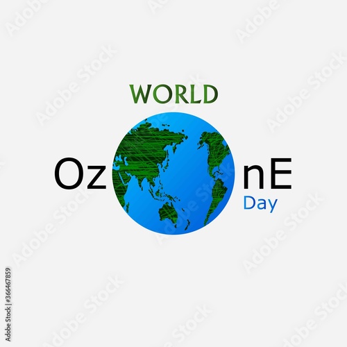 World ozone day vector illustration. 
Minimalist, Beautiful and simple element design.