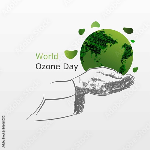 World ozone day vector illustration. 
Minimalist, Beautiful and simple element design.