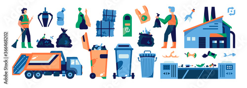Garbage Recycling Horizontal Set