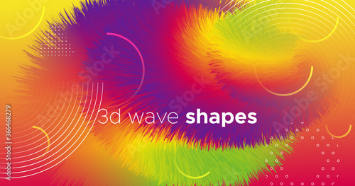 Fluid Dynamics. Neon Flyer....