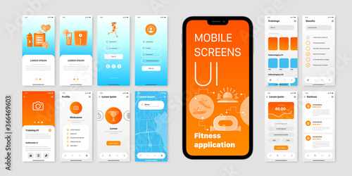 User Interfaces Of Fitness Application