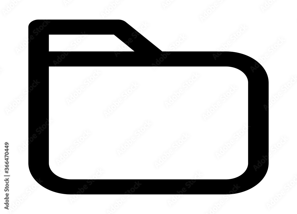 Folder Icon Vector Line Logo Design Template. Folder Icon Vector Line Logo Design Template.