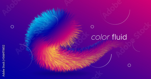 Fluid Abstract. 3d Dynamic Template. Liquid 
