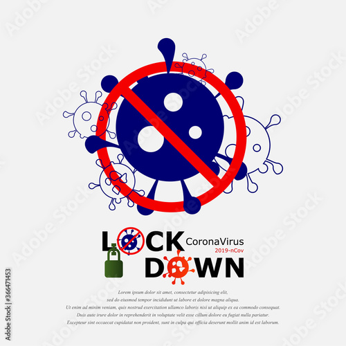 Stop coronavirus. Sign caution coronavirus. Coronavirus outbreak. Coronavirus danger and public health.
