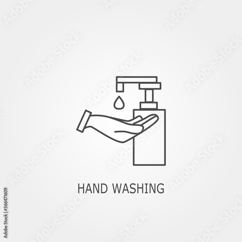 "hand washing," Minimalist, simple, digital and modern Icon design. Sign caution coronavirus. Coronavirus outbreak.