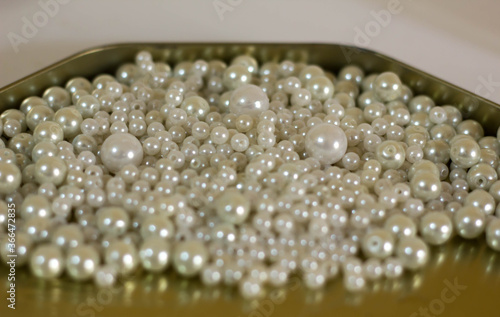 White pearl beads