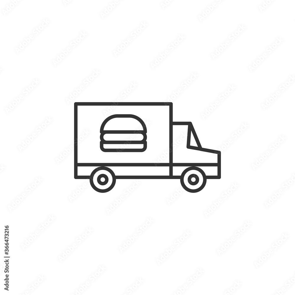 Food delivery icon. Transportation symbol modern, simple, vector, icon for website design, mobile app, ui. Vector Illustration