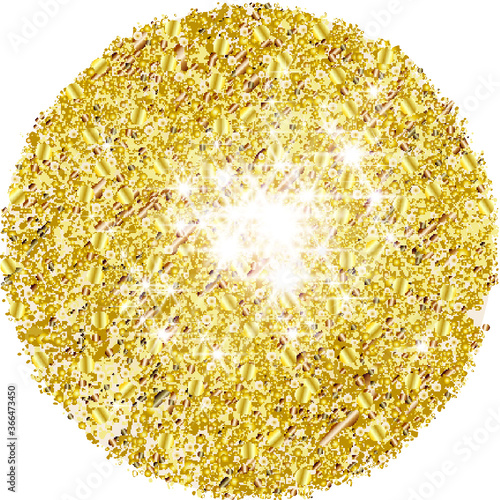 Gold Glitter Texture . Vector .