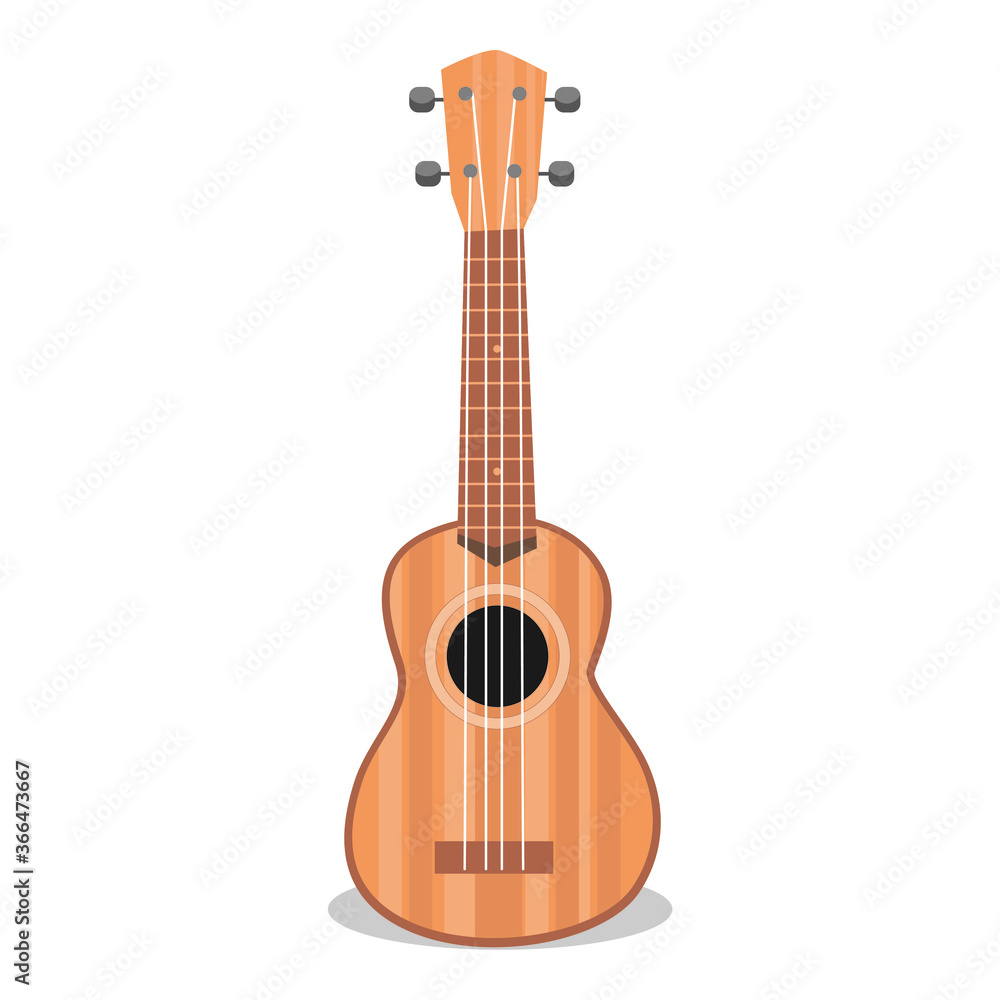 Obraz premium ukulele wooden, simple vector image