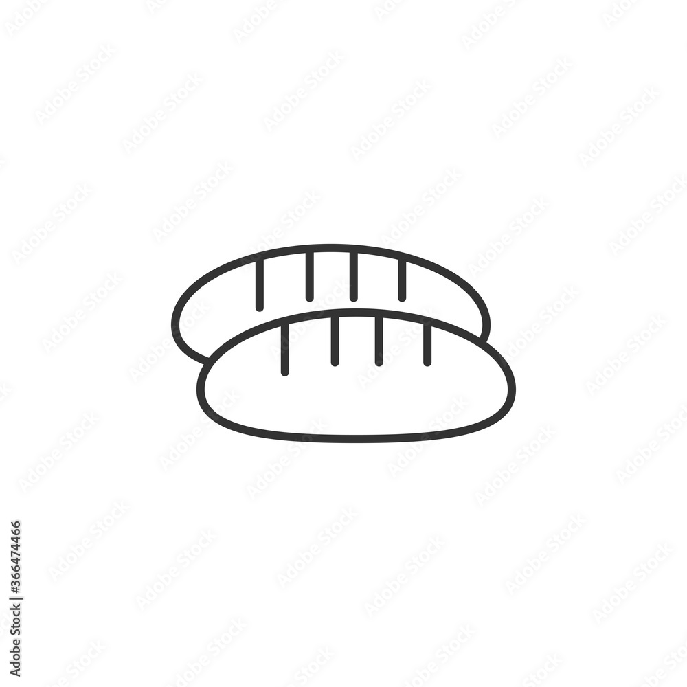 Bread icon. Bakery symbol modern, simple, vector, icon for website design, mobile app, ui. Vector Illustration