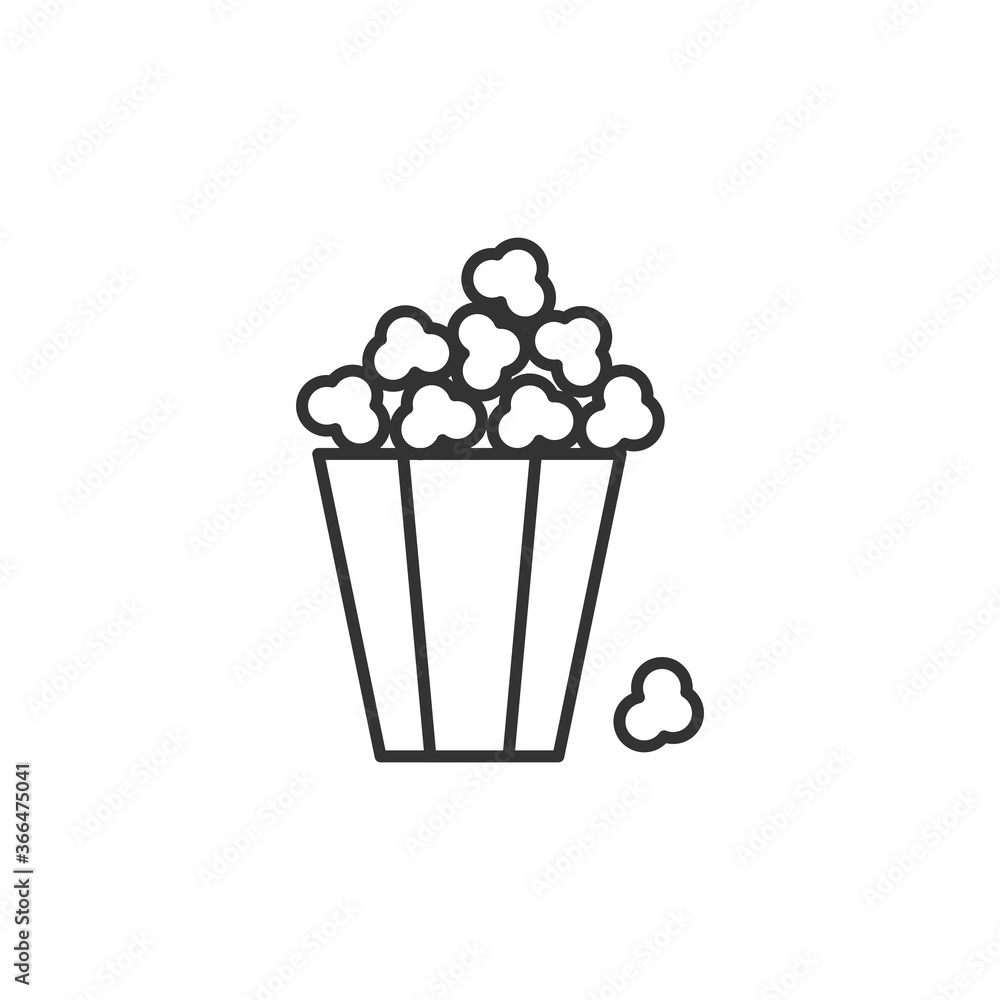 Popcorn basket icon. Vector Illustration Popcorn basket icon. Vector Illustration
