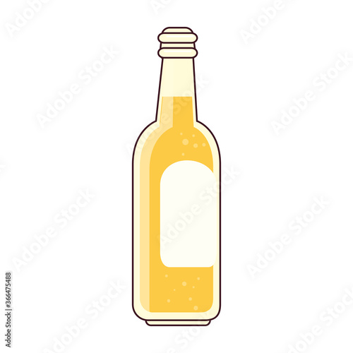 bottle of beer on white background