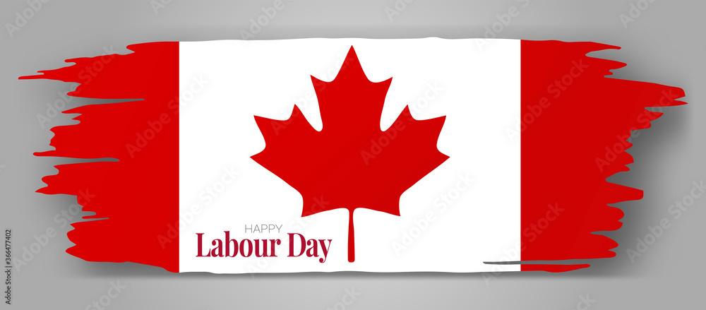 Canada Labour Day. Canadian flag background. National workers holiday concept. Vector illustration. Canada Labour Day. Canadian flag background. National workers holiday concept. Vector illustration.