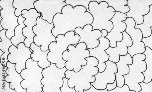Sketch pattern on the white paper