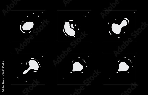 Shine explosion effect. Smoke explosion animation effect. Animation Sprite sheet for games, cartoon or animation. vector style animation effect 1541.