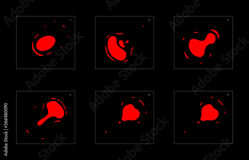 Shine fire effect. Fire explosion animation effect. Animation Sprite sheet for games, cartoon or animation. vector style animation effect 1544.