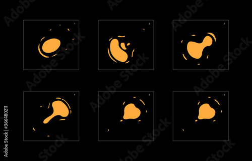 Shine dust effect. Dust explosion animation effect. Animation sprite sheet for games, cartoon or animation. vector style animation effect 1543.