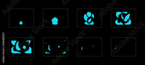 Shine water effect. Water explosion animation effect. Animation sprite sheet for games, cartoon or animation. vector style animation effect 1548.