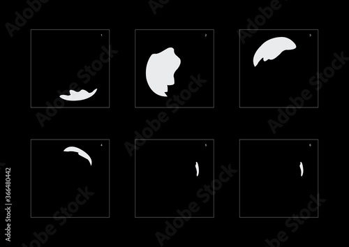Shine explosion effect. Smoke explosion animation effect. Animation Sprite sheet for games, cartoon or animation. vector style animation effect 1553.